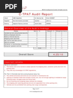 C-TPAT Audit Report: General Overview of The Audit's Findings