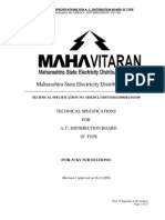 Maharashtra State Electricity Distribution Co. LTD.: Technical Specifications FOR A. C. Distribution Board B' Type