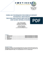 Using Gis Techniques For Surface Runoff Potential Analysis in The Subcarpathian Area Between Buzău and Slănic Rivers, in Romania