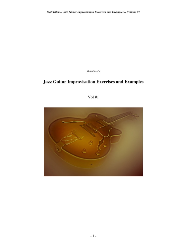 Guide To Jazz Guitar Exercises PDF Chord (Music) Bass Guitar
