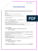 TOEFL Speaking Template