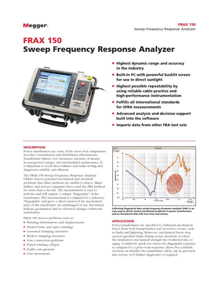 FRAX 150: Sweep Frequency Response Analyzer | PDF | Transformer ...