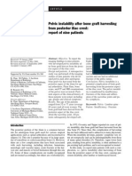 Pelvic Instability After Bone Graft Harvesting From Posterior Iliac Crest: Report of Nine Patients