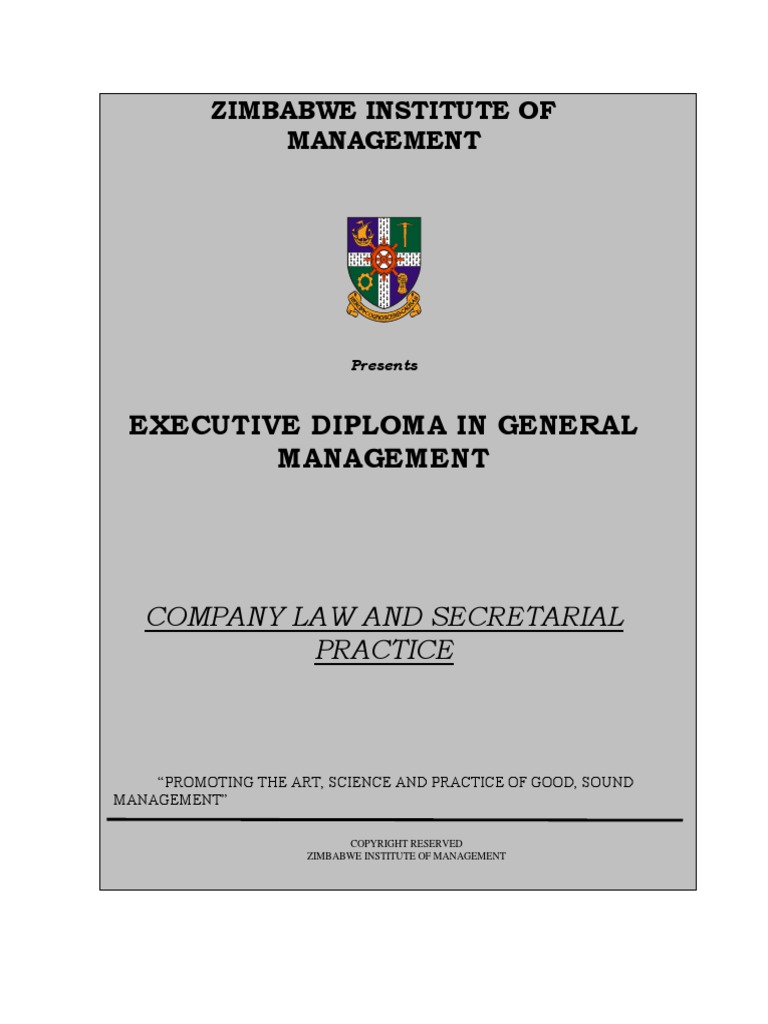 ZIM - Company Law Module | PDF | Partnership | Legal Personality