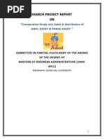 Comparative Study Into Sales & Distribution of AMUL DAIRY & PARAG DAIRY