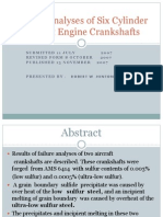Failure Analyses of Six Cylinder Aircraft Engine Crankshafts