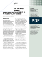 The Consensus On Mali and International Conflict Management in A Multipolar World