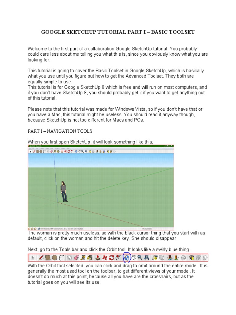 Google Sketchup Tutorial Part I PDF | PDF