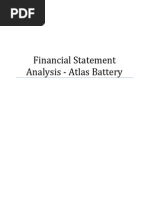 Fin Statement Analysis - Atlas Battery