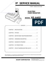 Sharp XE-A402 Electronic Cahs Register Sm