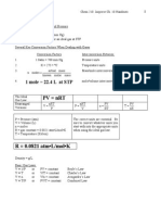 Gas law summary key conversions