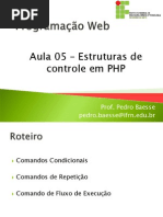 Aula 05 - Estrutura de Controle Em PHP