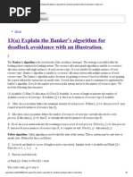 13 (A) Explain The Banker's Algorithm For Deadlock Avoidance With An Illustration. - Bituh