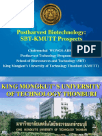 Postharvest Biotechnology Prospects at King Mongkut's University of Technology Thonburi