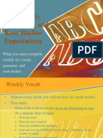 vocab grammar and roots expectations