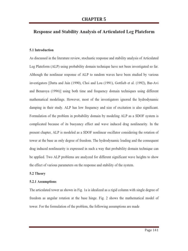 Stability Analysis of Articulated Leg Platform | PDF | Probability ...