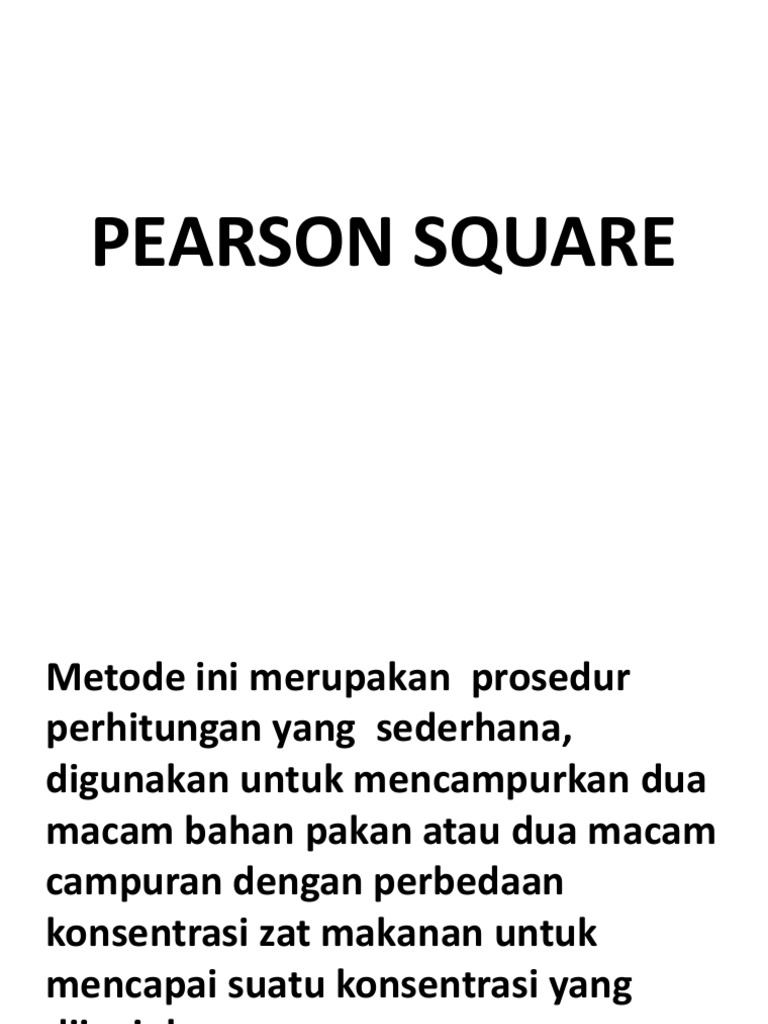 Metode Pearson Square dalam Pakan | PDF