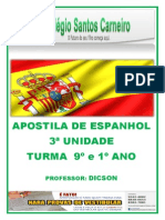 Apostila de Espanhol 3ª Unidade