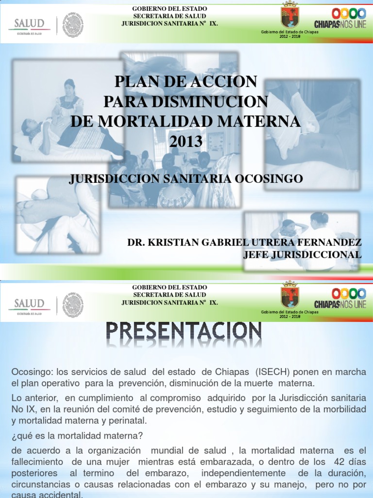 Plan de Acción contra Muerte Materna | PDF | Muerte materna | Embarazo ...