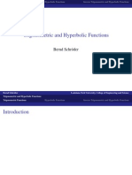 Trigonometric and Hyperbolic Functions: Bernd SCHR Oder