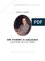 Jose Ortega y Gasset en Torno a Galileo Evolucion Del Pensamiento Europeo