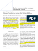 Better Osteoblast Adhesion on Nanoparticulate Selenium—2