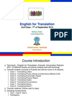 English For Translation Class2 Module2&3 (20140907)