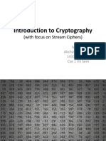 Introduction to Cryptography and Stream Ciphers