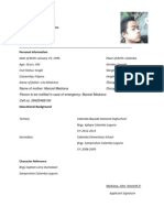John Kenneth Medrana Personal Information Document