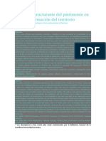 El Valor Estructurante Del Patrimonio en La Transformación Del Territorio
