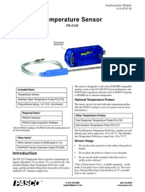 PASPORT Fast Response Temperature Probe (3 Pack) - PS-2135