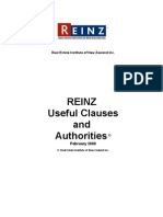 REINZ Useful Clauses and Authorities