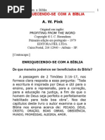 Enriquecendo-se Com a Bíblia - A. w. Pink
