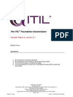 ITIL Foundation Examination SampleA v5.1 Questions & Answers