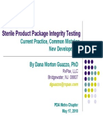 Sterile Product Package Integrity Testing