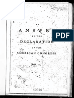 An Answer To The Declaration of The American Congress by John Lind