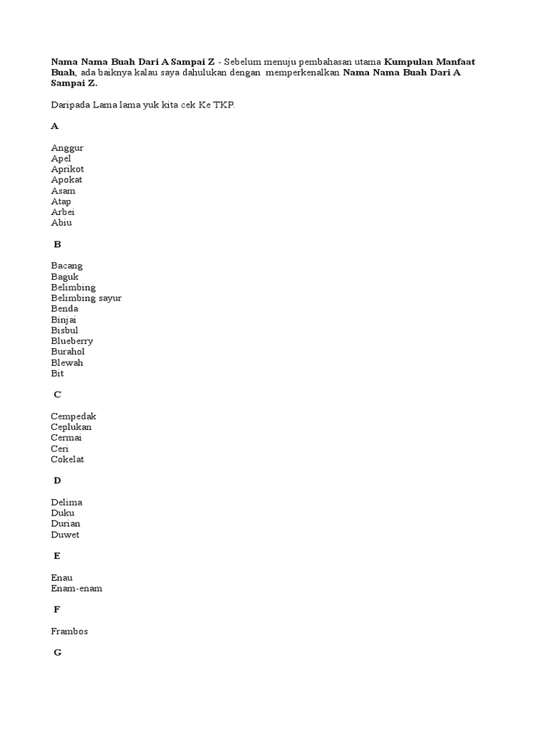 Bahasa inggris abjad a sampai z