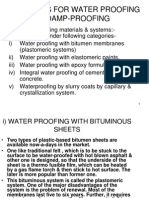 Materials For Water Proofing & Damp-Proofing