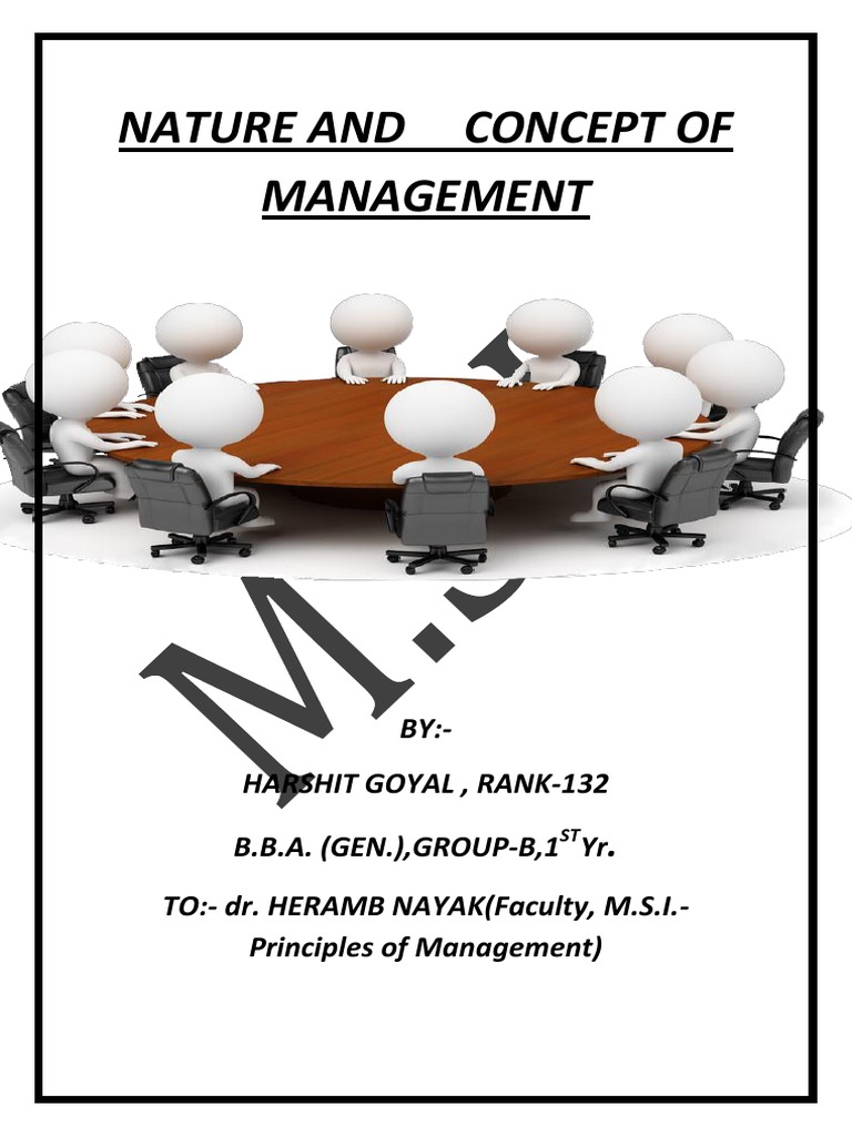 Nature and concept of management pdf discipline academia