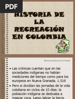 Historia de La Recreación en Colombia