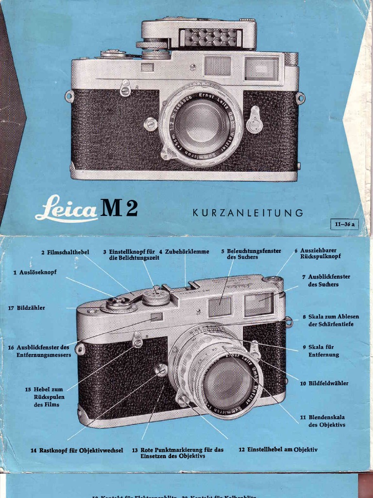 Leica ライカ M2 箱と説明書 LEICA(ライカ) M2 取扱説明書 (英文) (TO-0715)【レターパック
