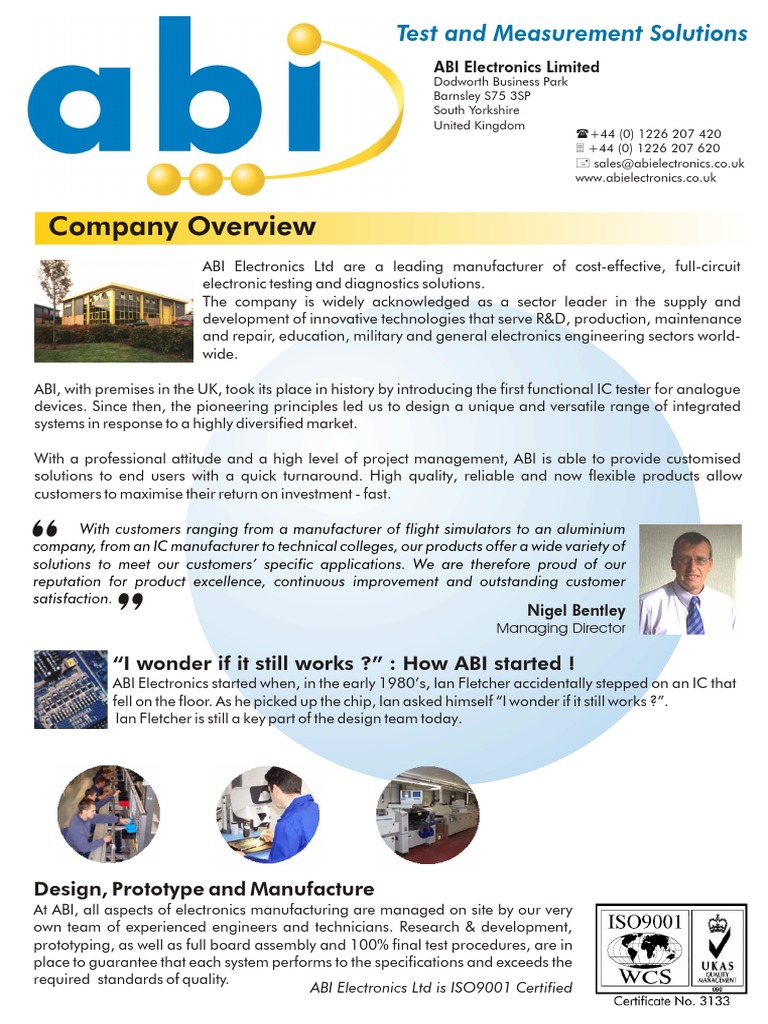 ABI Brochure | Download Free PDF | Integrated Circuit | Science And ...