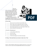 A Present For Father: Teachers: This Free Lifeskills Worksheet May Be Copied For Classroom Use. Visit Us On The