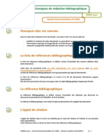 Consignes de Rédaction Bibliographique - IsARA Lyon - 2012-2013