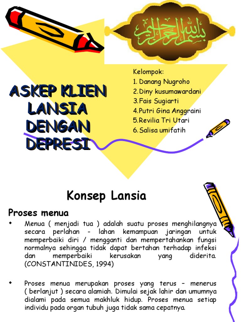 Askep Klien Lansia Dengan Depresi Askep Klien Lansia Dengan Depresi