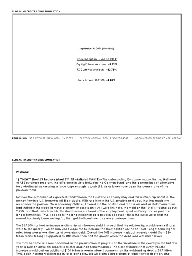 9 8 14 Global Macro Simulation South Korea World Politics