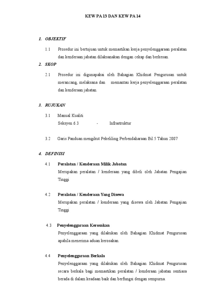 Penyelenggaraan Peralatan Dan Kenderaan | PDF