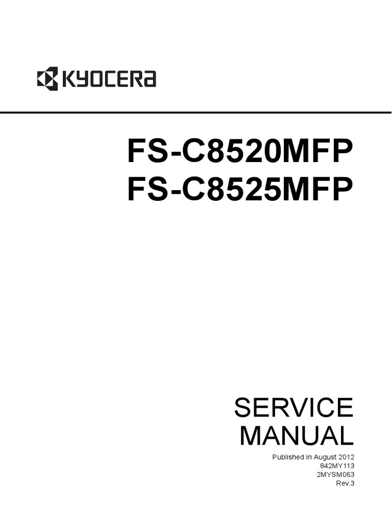 FS-C8520MFP FS-C8525MFP Service Manual (en) | 64 Bit Computing | Microsoft  Windows