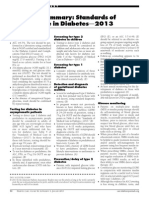 Executive Summary Standards of Medical Care in Diabetes 2013