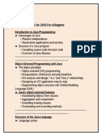 JAVA Contents For A New Java Learner